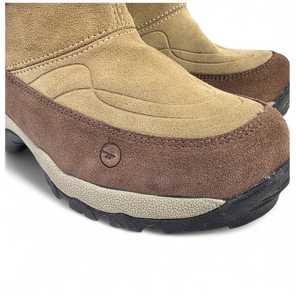 Hi-Tec Women Tall Tan Suede Leather Winter Boots Faux Fur Trim Thinsulate SIze 7 - Picture 4 of 15